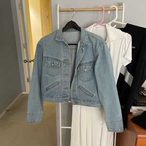 Brandy Melville John Galt Light Blue Denim Jacket Slightly Cropped